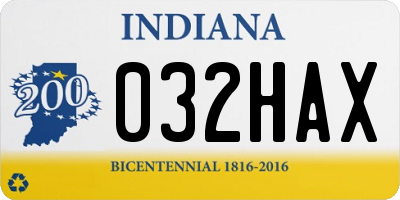 IN license plate 032HAX