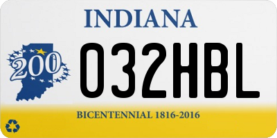 IN license plate 032HBL
