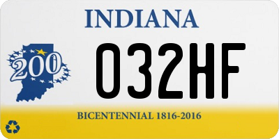 IN license plate 032HF