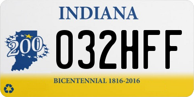 IN license plate 032HFF