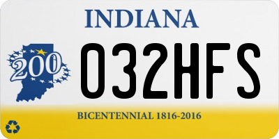 IN license plate 032HFS