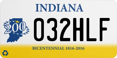 IN license plate 032HLF