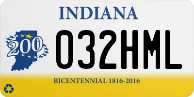 IN license plate 032HML