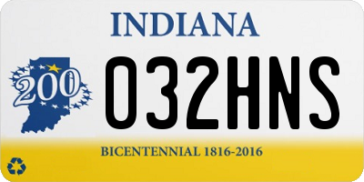 IN license plate 032HNS