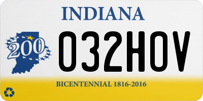 IN license plate 032HOV