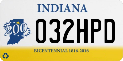 IN license plate 032HPD