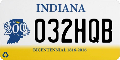 IN license plate 032HQB