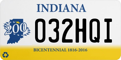 IN license plate 032HQI