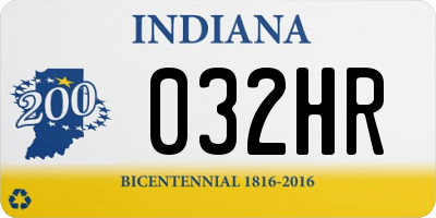 IN license plate 032HR