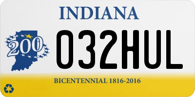IN license plate 032HUL