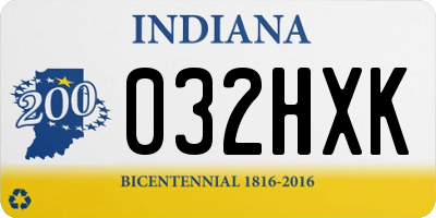IN license plate 032HXK