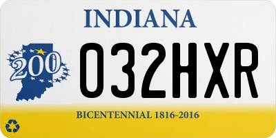 IN license plate 032HXR