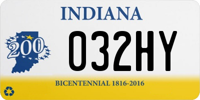 IN license plate 032HY