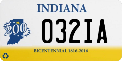 IN license plate 032IA