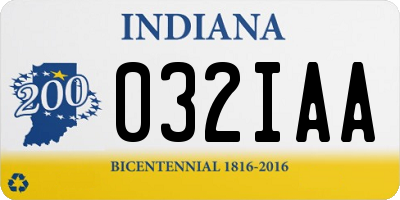 IN license plate 032IAA