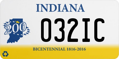 IN license plate 032IC