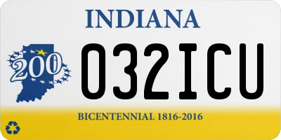 IN license plate 032ICU