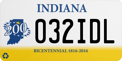 IN license plate 032IDL
