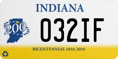 IN license plate 032IF