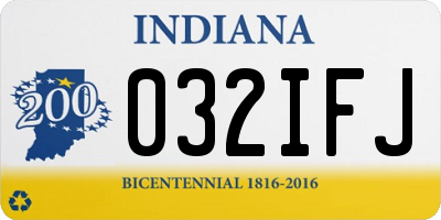 IN license plate 032IFJ