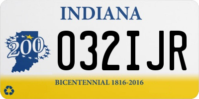 IN license plate 032IJR