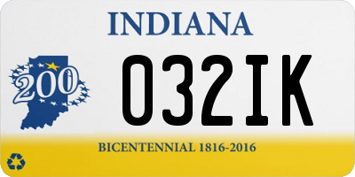 IN license plate 032IK