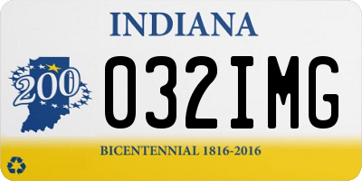 IN license plate 032IMG