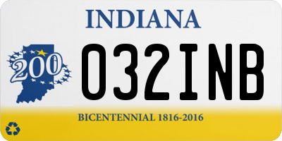 IN license plate 032INB