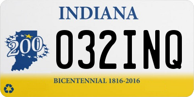 IN license plate 032INQ