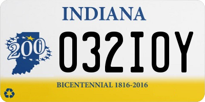 IN license plate 032IOY