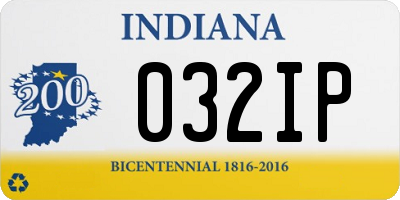IN license plate 032IP