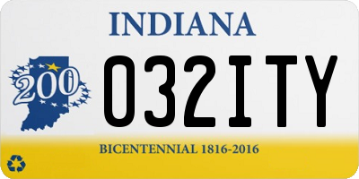 IN license plate 032ITY