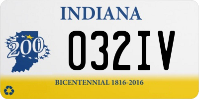 IN license plate 032IV