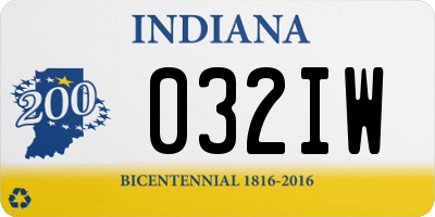 IN license plate 032IW