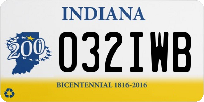 IN license plate 032IWB