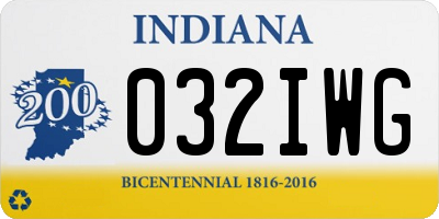 IN license plate 032IWG