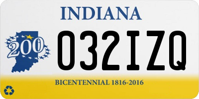 IN license plate 032IZQ