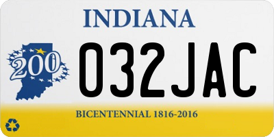 IN license plate 032JAC