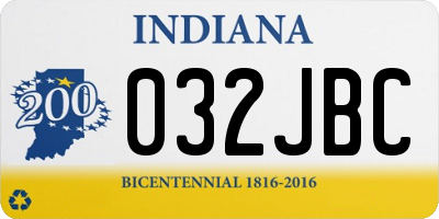 IN license plate 032JBC