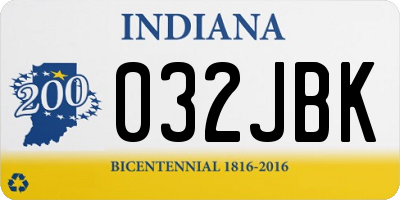 IN license plate 032JBK