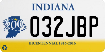 IN license plate 032JBP