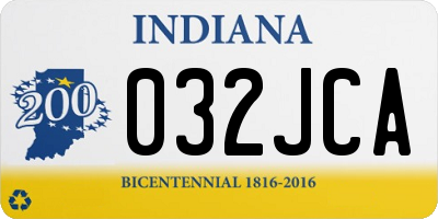 IN license plate 032JCA