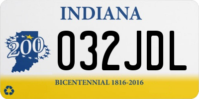 IN license plate 032JDL