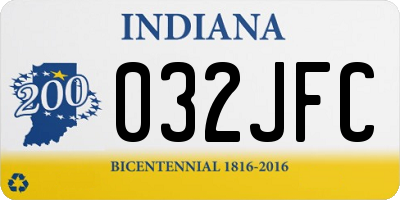 IN license plate 032JFC