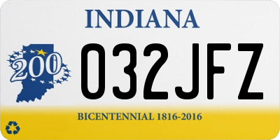 IN license plate 032JFZ