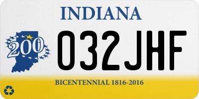 IN license plate 032JHF