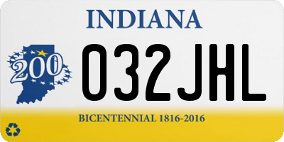 IN license plate 032JHL