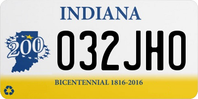 IN license plate 032JHO