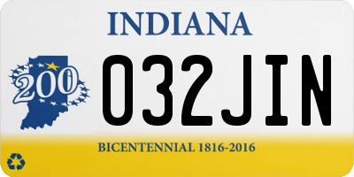 IN license plate 032JIN