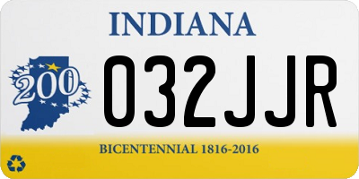 IN license plate 032JJR